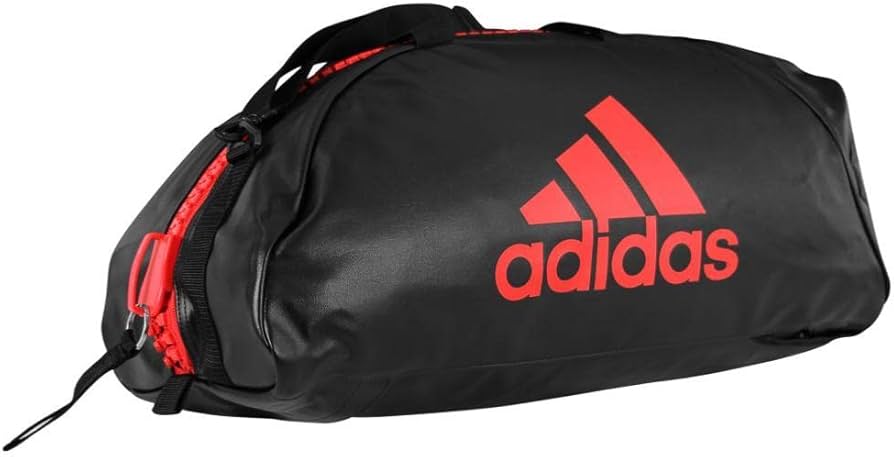 Bolso Adidas padel Futbol Rugby 50 Litros color negro con logo naranja
