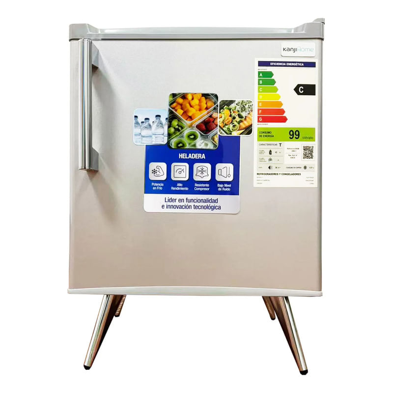 Frigobar Kanjihome 50L Retro Plata KJH-50VIN-S