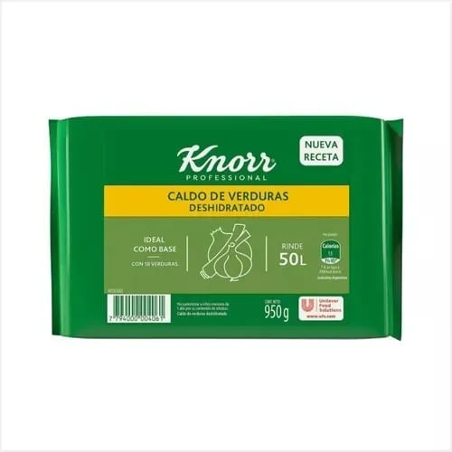 Caldo Cubo De Verduras En Pan Knorr X 950gr