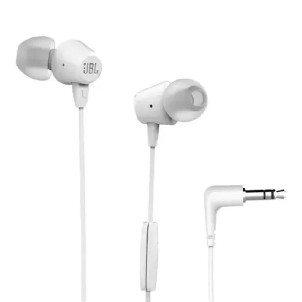 Auriculares In-ear Jbl C50hi Cable 3.5mm Con Micrófono Blanco