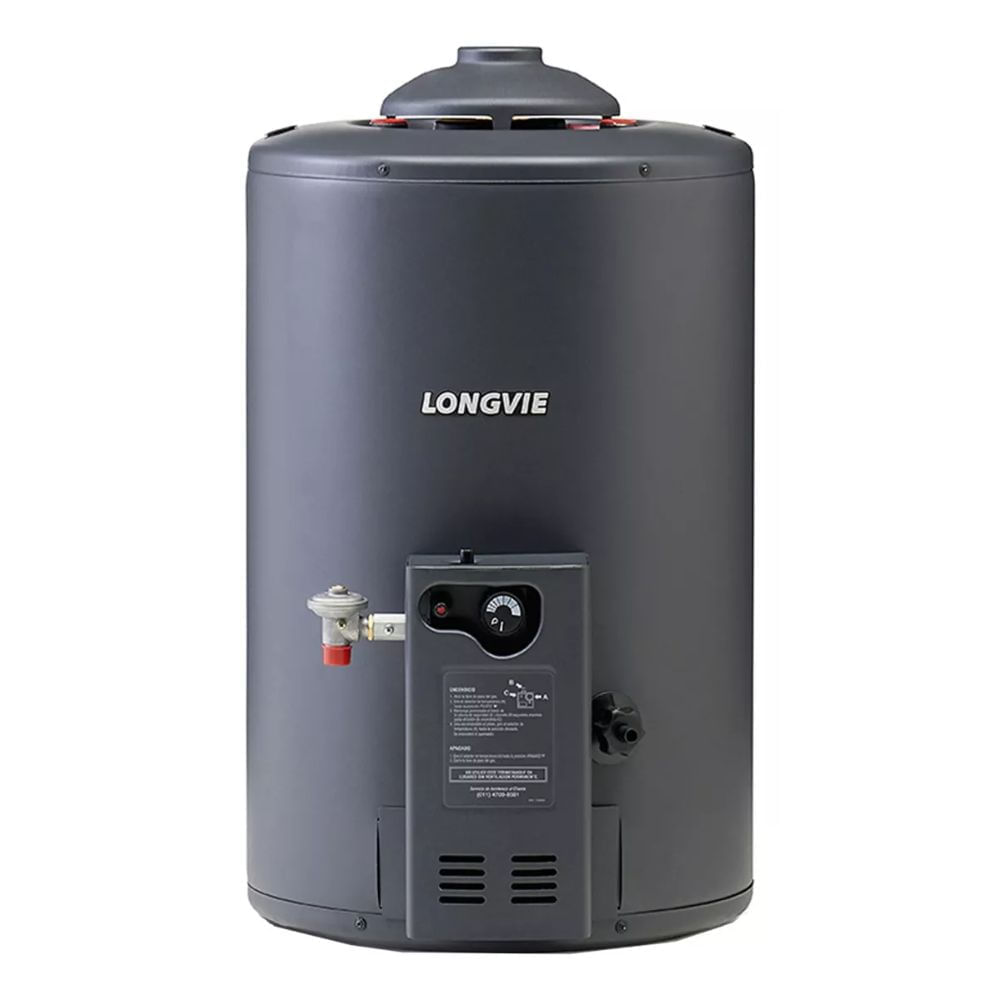 Termotanque a Gas Potenciado Dual Longvie TP350AR 48 Litros Grafito