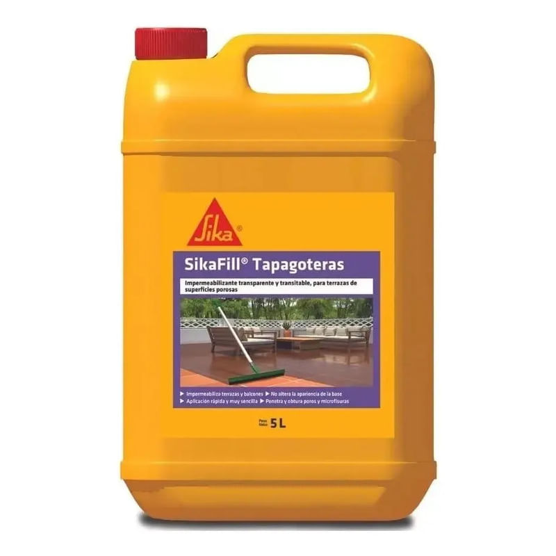 Sikafill Tapagoteras Impermeabilizante Transparente 5lt Sika Transparente