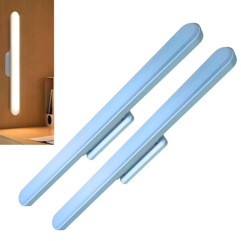 Set 2 Lámparas Luz Led Magnética Recargable 45cm Usb-c 3 tonos