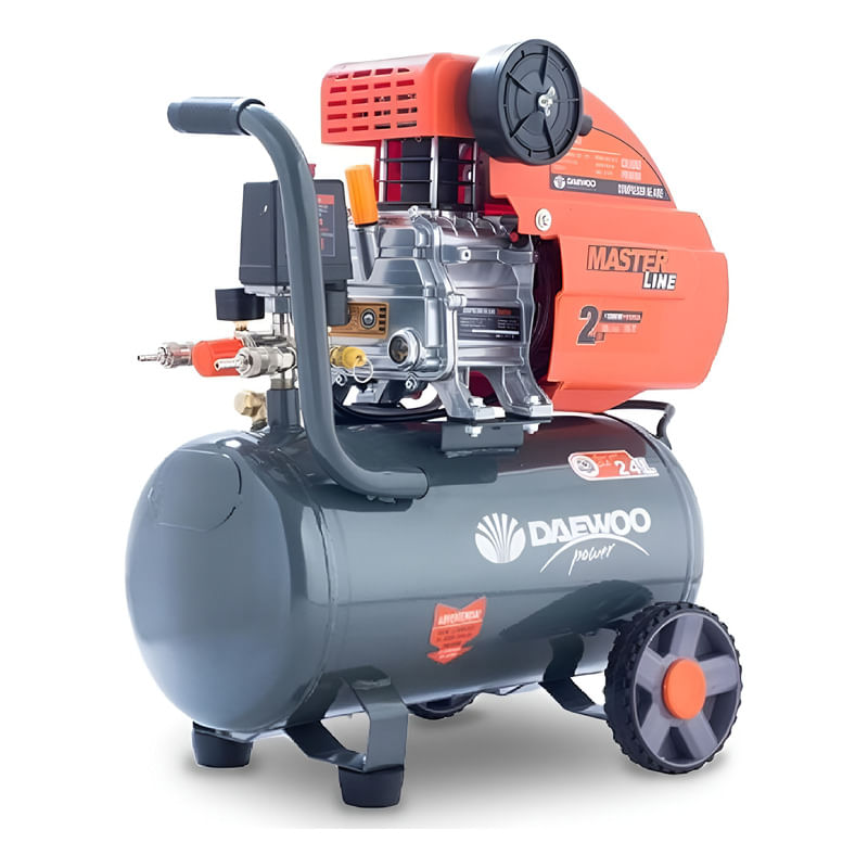 Compresor De Aire Neumatico Daewoo 24 Litros 2 Hp Portatil