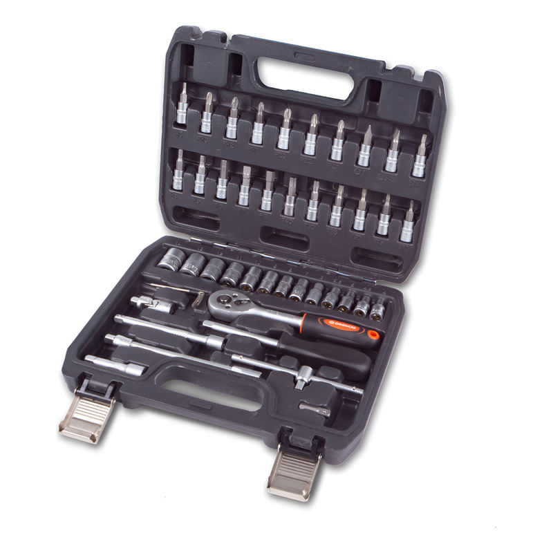 Set Kit Caja Herramientas 46 Pz Puntas Criquet Llave Tubos