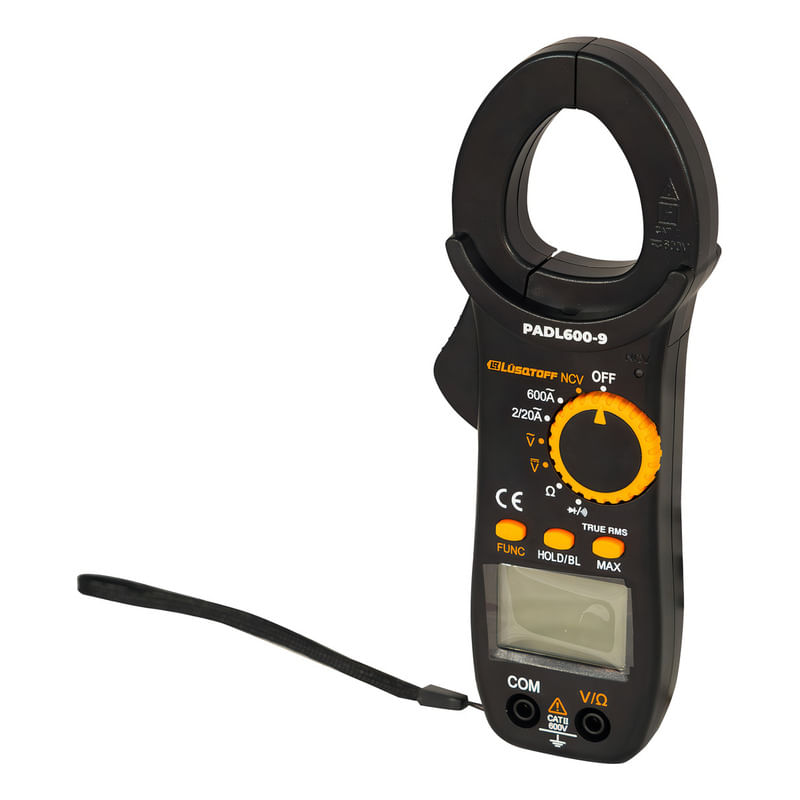 Pinza Amperimetrica Lusqtoff Digital 600v Corriente Alterna Black