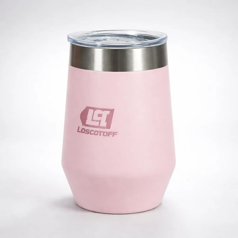 Vaso Termico Acero Inoxidable Tapa 354ml Rosa Frio Calor Rosa Lisa