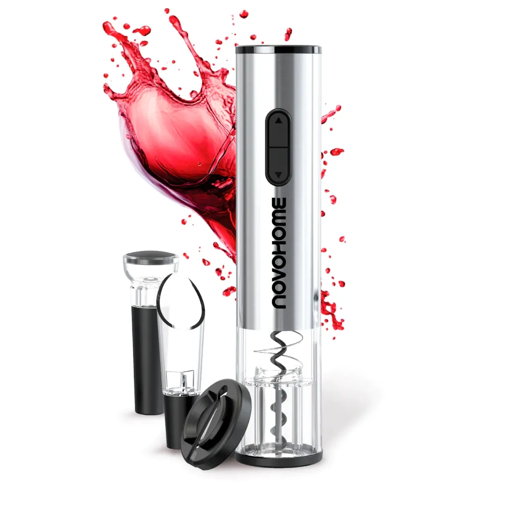 Sacacorchos Electrico Automatico Recargable USB c/Accesorios Novohome NH-WO55