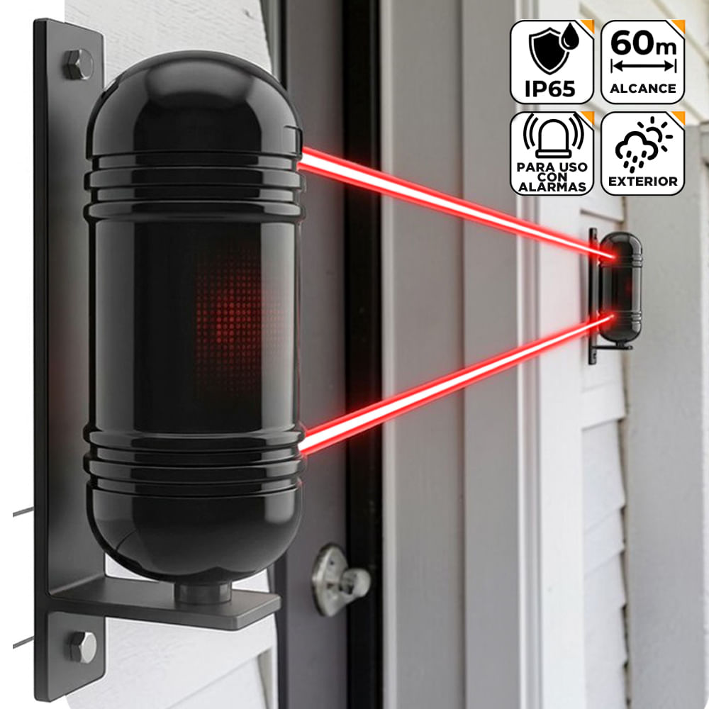 Barrera Infrarroja Exterior Gadnic Detector Seguridad Doble Haz