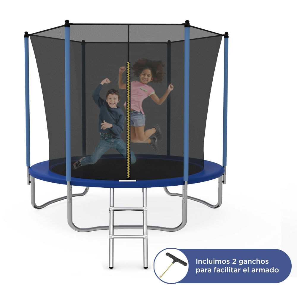 Cama Elástica Gadnic 304 cm Con Red de Seguridad Reforzada