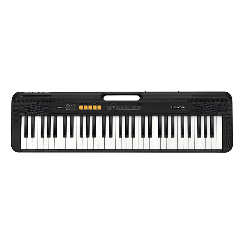 Teclado Casio 61 Teclas 122 Sonidos Portatil+ Atril + Fuente Negro