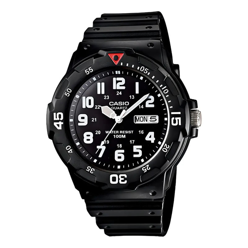Reloj Casio Analogico Mrw-200h-1b Negro Y Rojo Negro Negro/rojo