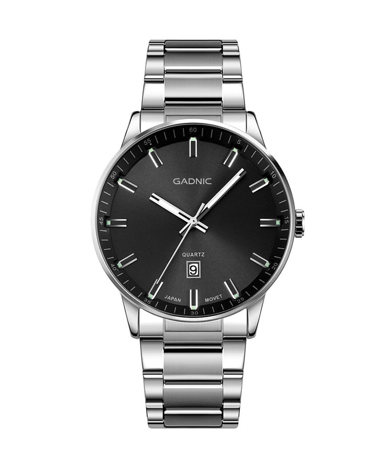 Reloj Analógico Gadnic RELF6RELF7 Pulsera Malla Correa Acero Inoxidable Plateado