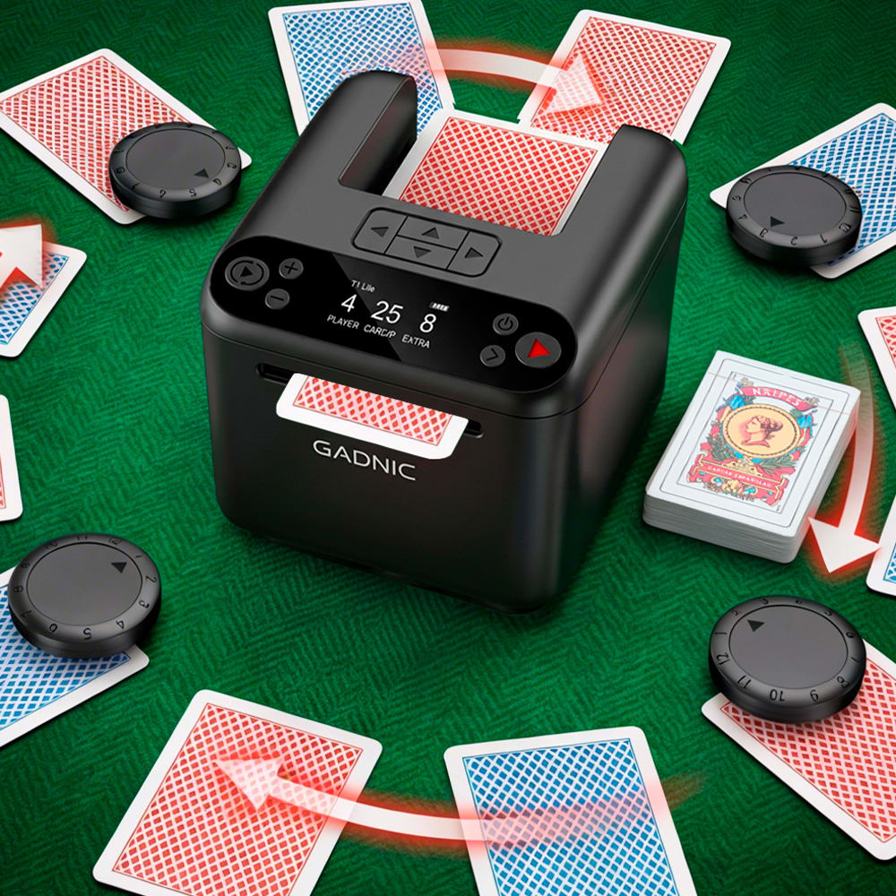 Máquina Automática Repartidora De Cartas Gadnic Con Control Remoto Recargable