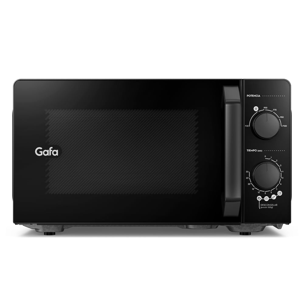 Microondas Gafa 20L Negro 6 niveles de potencia y Limpia Fácil MG20AB