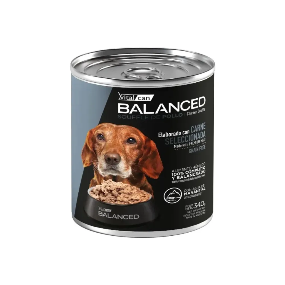 Vital Can Lata Perro Balanced Souffle Pollo Senior 340 Grs