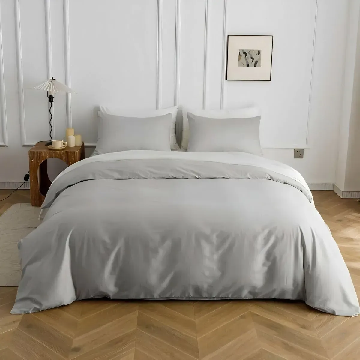 Funda Nordica Queen Catana Home Con Funda Para Almohada Gris Claro