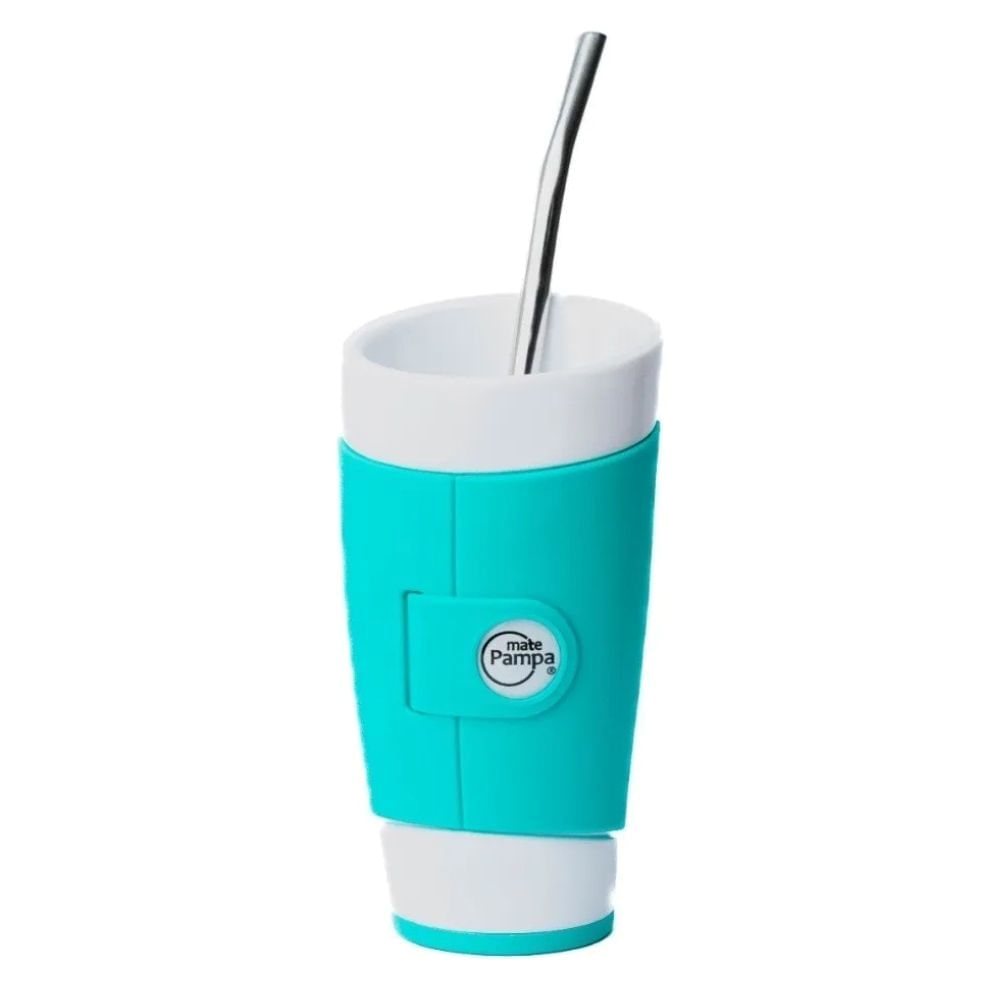 Mate Pampa Cool Térmico Color Turquesa Ideal Tereré + Bombilla + Packaging