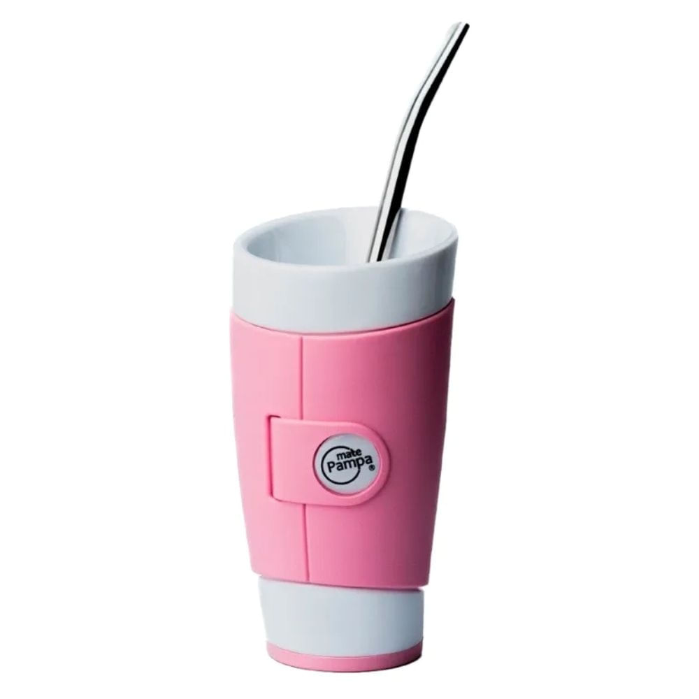 Mate Pampa Cool Térmico Color Rosa Ideal Tereré + Bombilla + Packaging