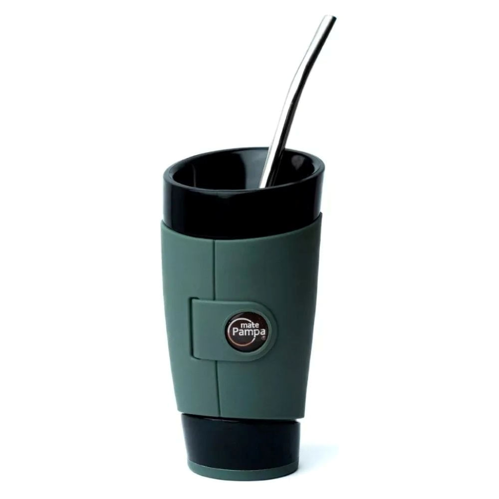 Mate Pampa Cool Térmico Ideal Tereré + Bombilla + Packaging Color Verde Oliva