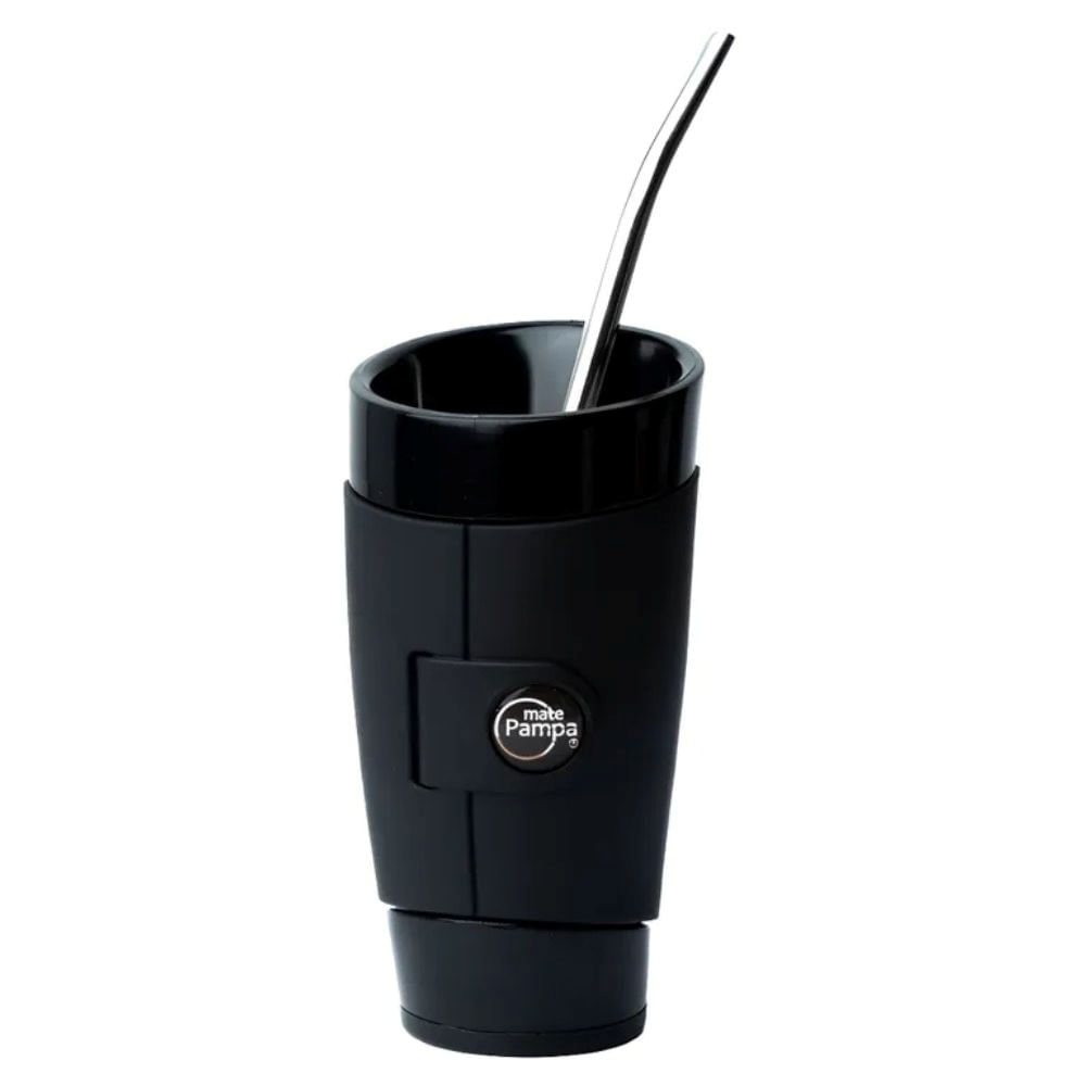 Mate Pampa Cool Térmico Ideal Tereré + Bombilla + Packaging Color Negro