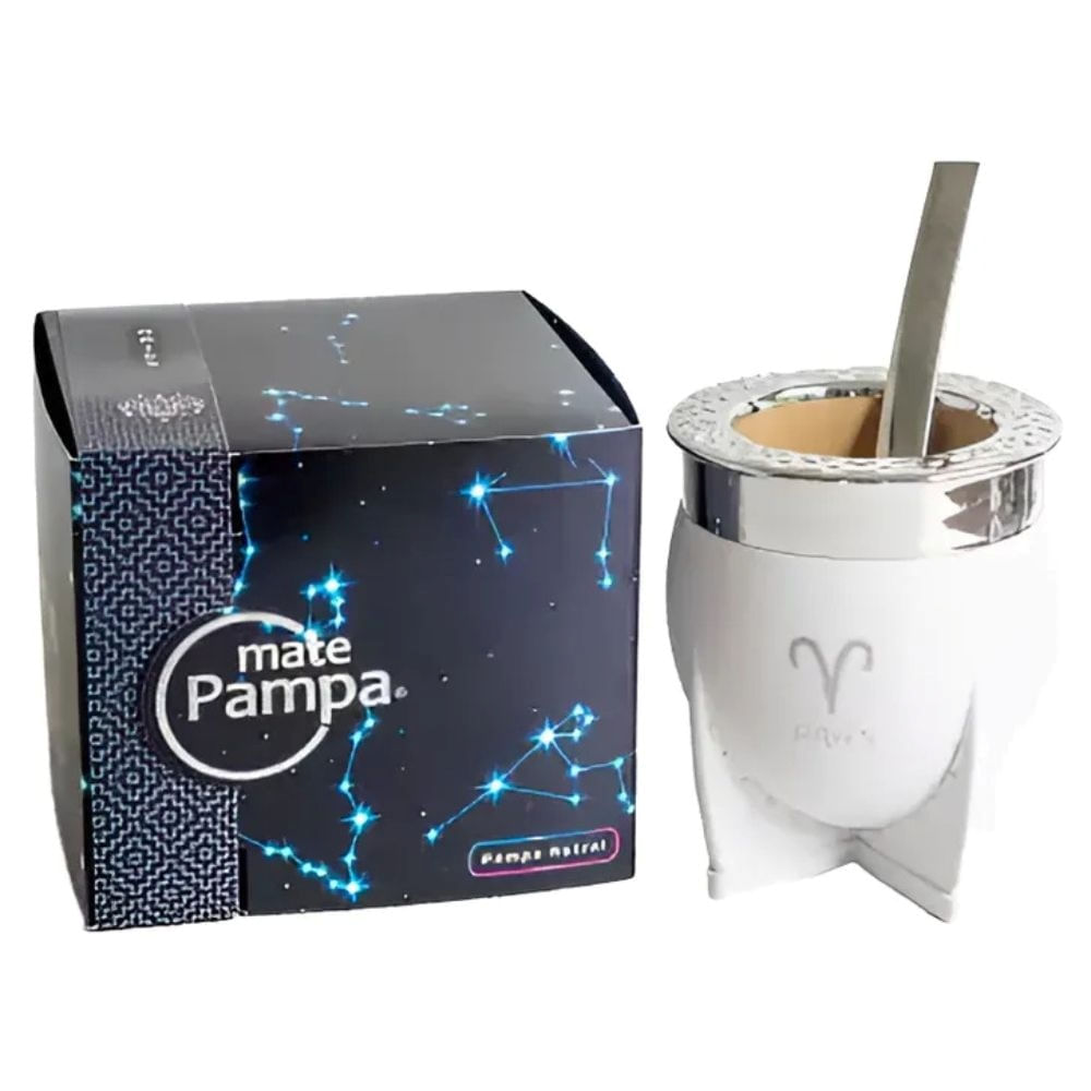 Mate Pampa Imperial Xl Astral Signos Del Zodiaco + Bombilla Aries