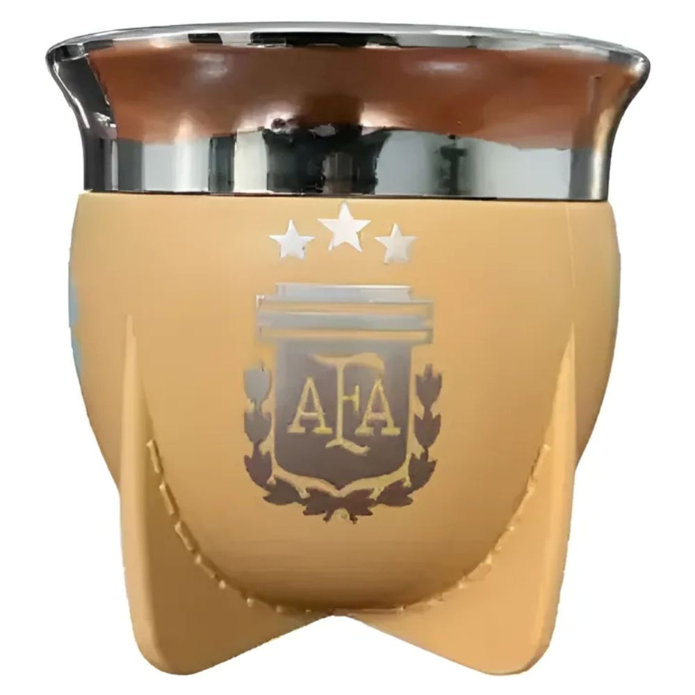 Mate Pampa Afa Camionero Térmico Pack C/ Bombilla + Regalo Color Beige