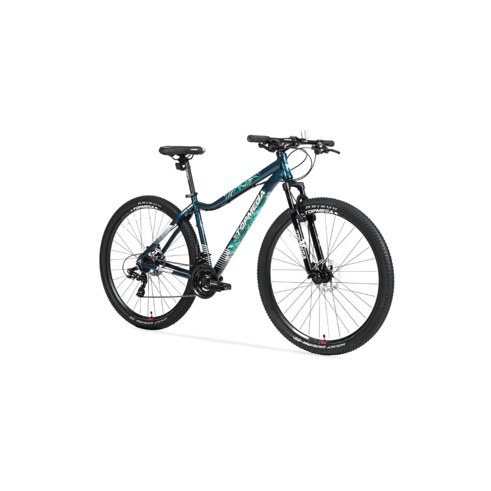 Bicicleta Mtb Top Mega R29 Flamingo Shimano 21 Vel Aluminio Color Azul/Blanco/Verde Talle S