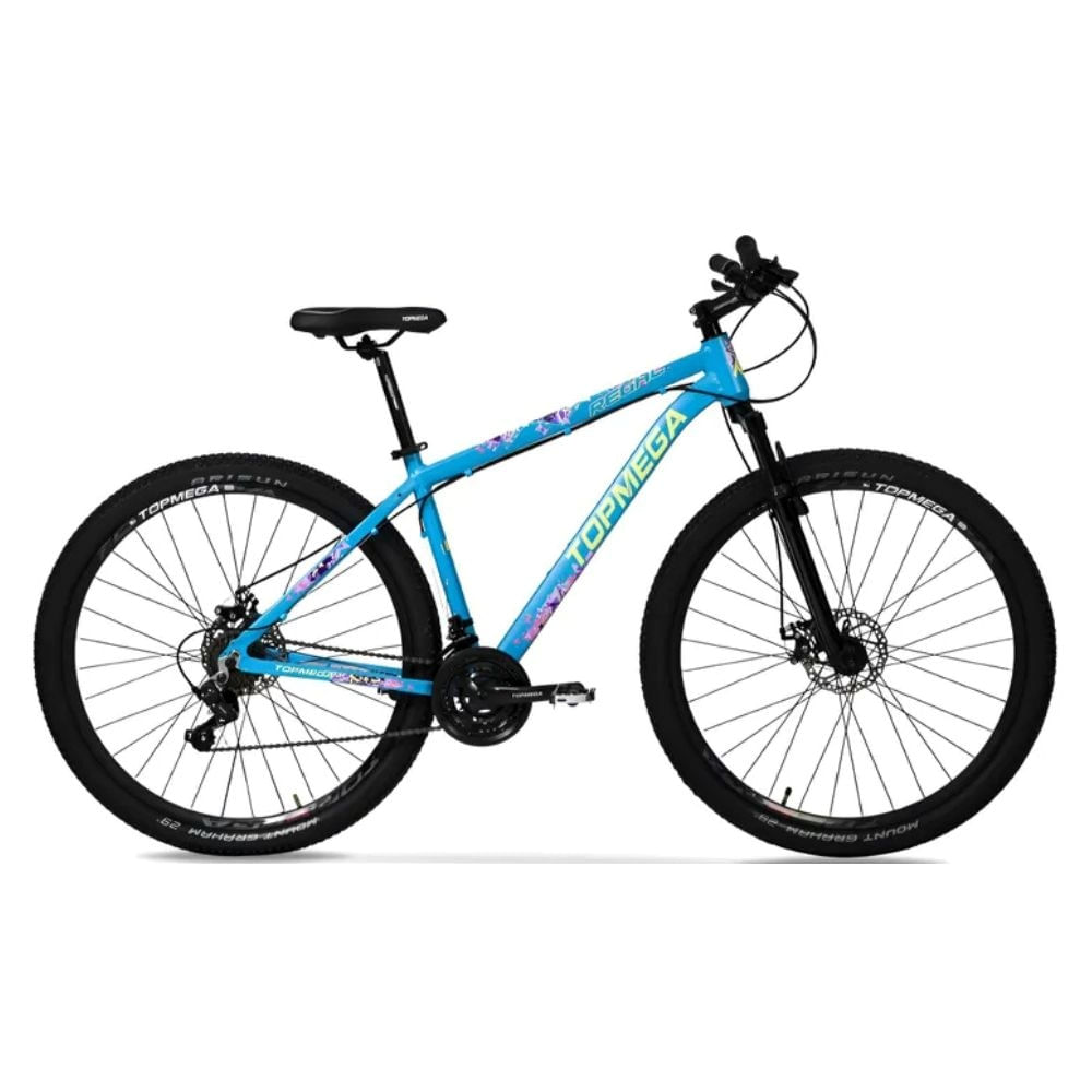 Bicicleta Mtb Topmega Regal R29 21v Cambios Shimano Talle S Color Celeste