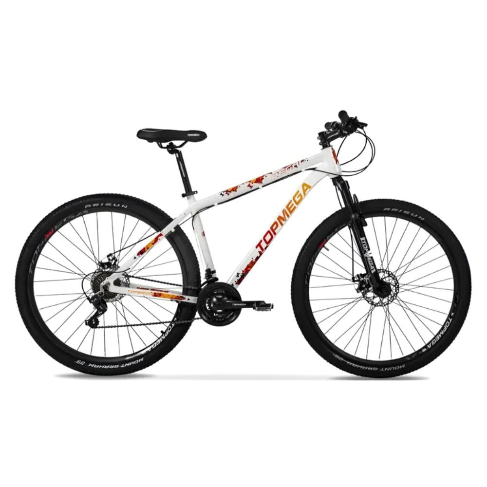 Bicicleta Mtb Topmega Regal R29 21v Cambios Shimano Talle M Color Blanco