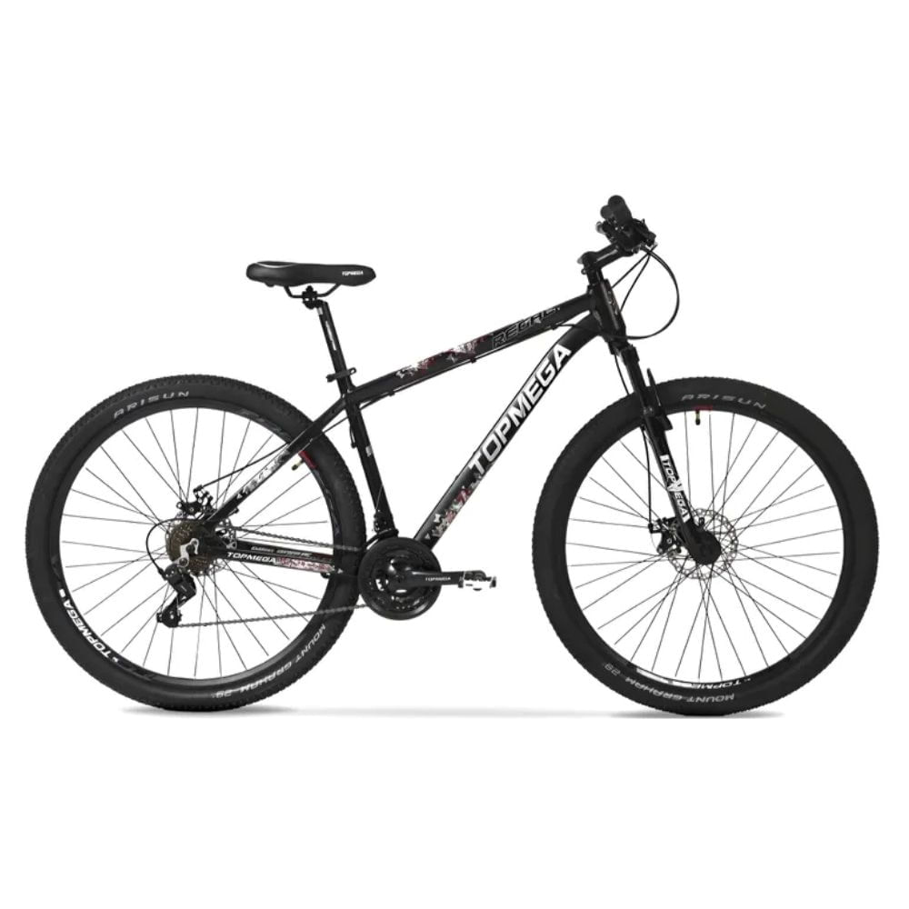Bicicleta Mtb Topmega Regal R29 21v Cambios Shimano Talle S Color Negro y Gris