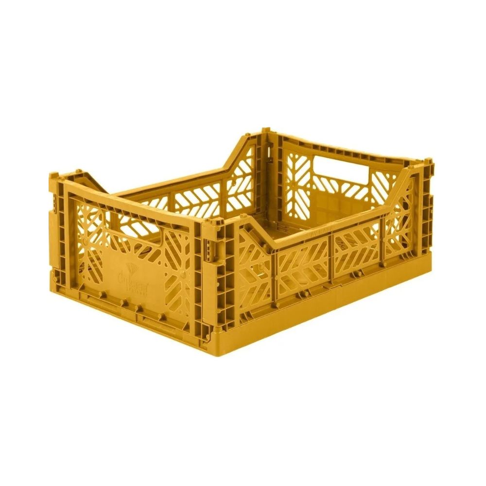 Canasto Midi Ay-kasa Aykasa Plegable Apilable Originales Mustard