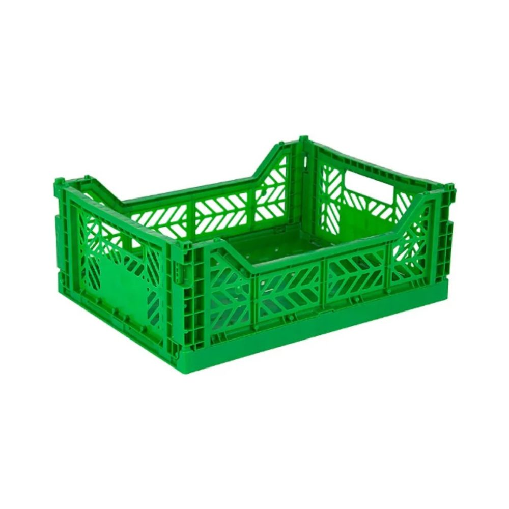 Canasto Midi Ay-kasa Aykasa Plegable Apilable Originales Green