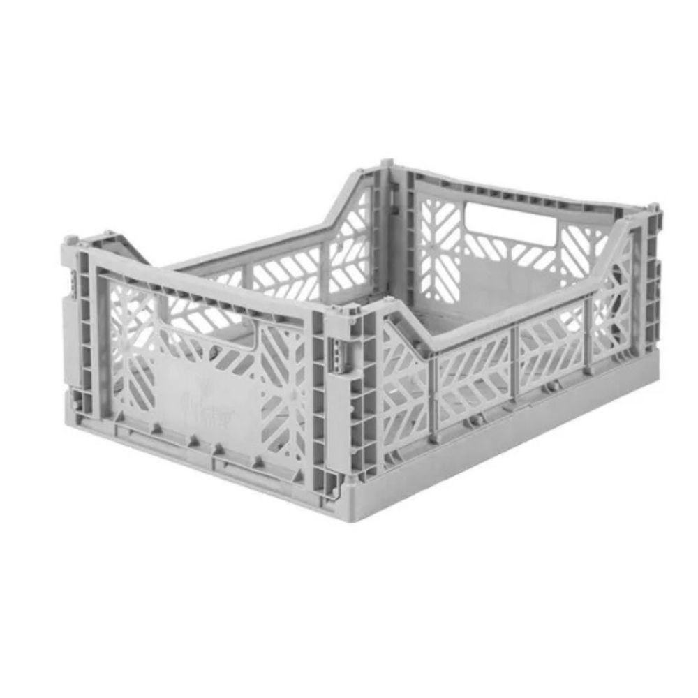 Canasto Ay-kasa Wide Aykasa Plegable Apilable Originales Gray