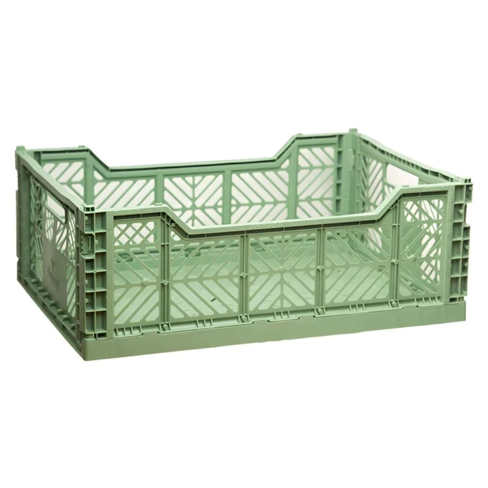 Canasto Ay-kasa Wide Aykasa Plegable Apilable Originales Almond Green