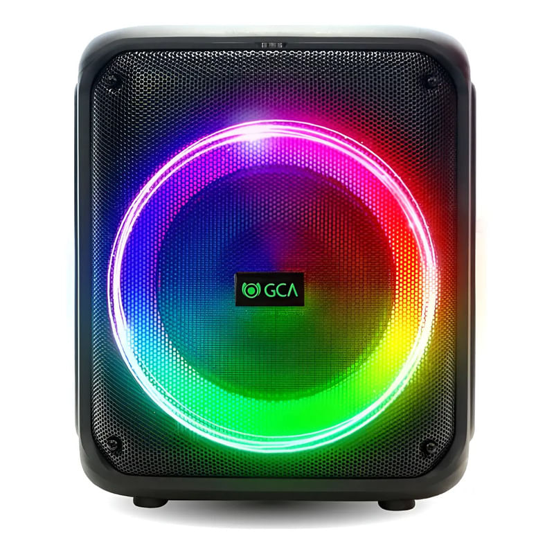 Parlante Portatil Gca 1X8 Sp-8512 Luz Ritmica 30W Negro