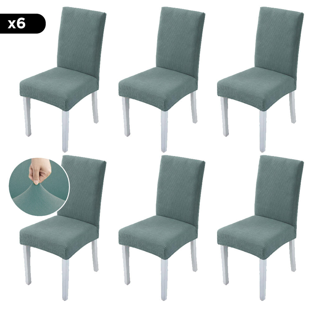 Funda Rieti Cubre Silla Calidad Premium Pack x6 Unidades Verde