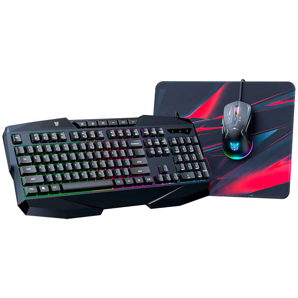 Kit Gamer Teclado Mouse y Mouse Pad Onikuma Gaming TZ3006 RGB
