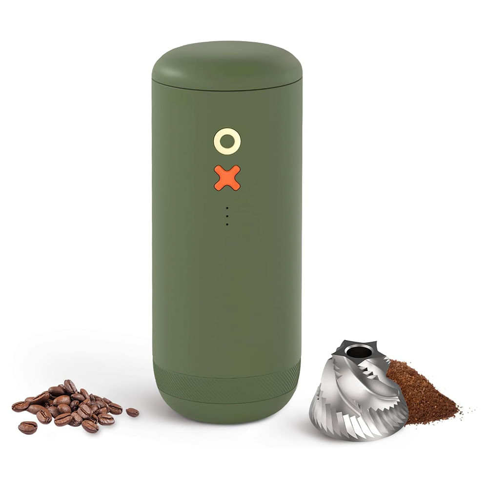 Molinillo de Café Eléctrico Nuttii x Time More Molienda Verde Ajustable Silencioso Portátil