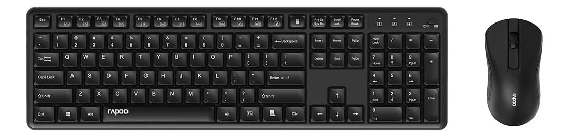 Kit Teclado Y Mouse Rapoo X2100 Inalambrico 1200 DPI USB