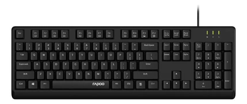 Teclado Alambrico Rapoo NK1900 USB