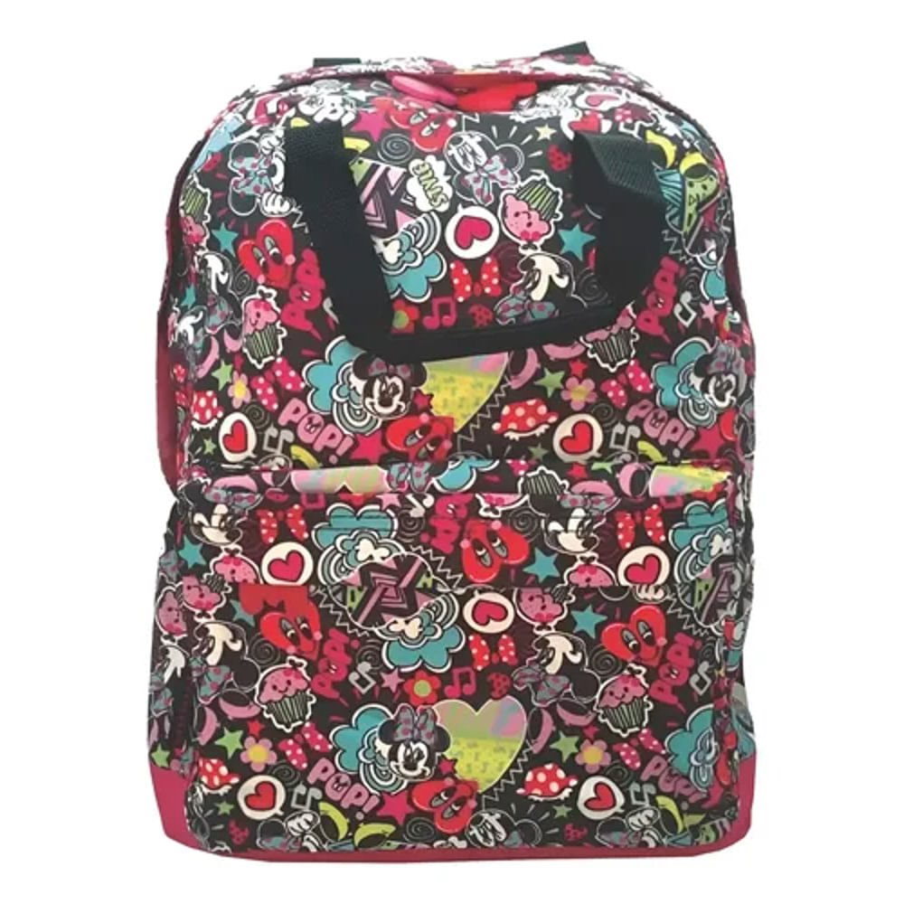 Mochila Espalda Minnie Mouse Disney 16 Pulgadas Negro Minnie Mouse
