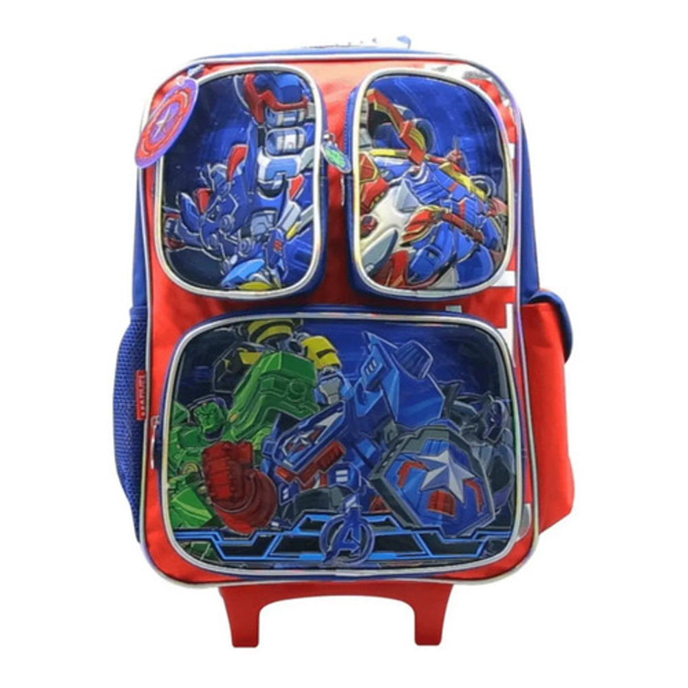 Mochila Carro 18 Avengers Marvel Niños Sp587 Rojo Avengers