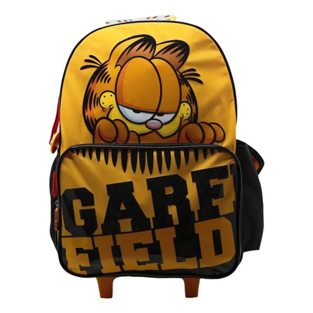 Mochila Escolar Carro 18 Garfield Gatito Con Carro Cresko Naranja Garfield