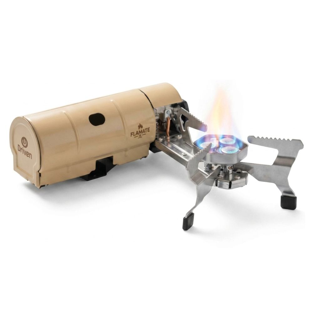 Anafe Portátil Driven Flamate Plegable A Gas Para Camping Color Beige