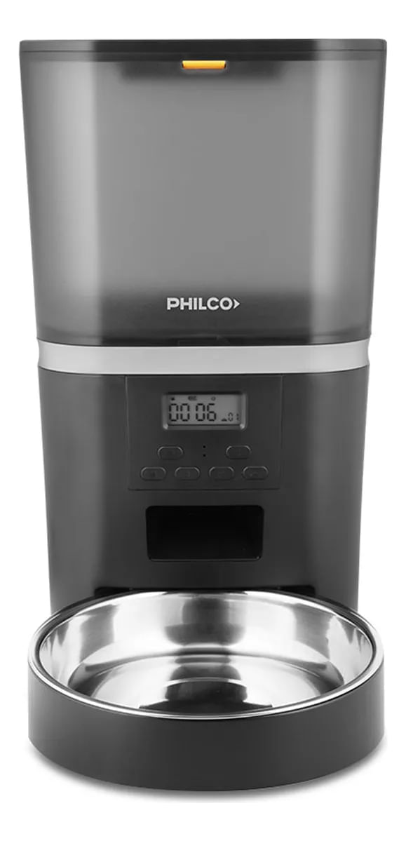 Comedero Autom Para Mascotas Philco 6 Litros De Capacidad Negro