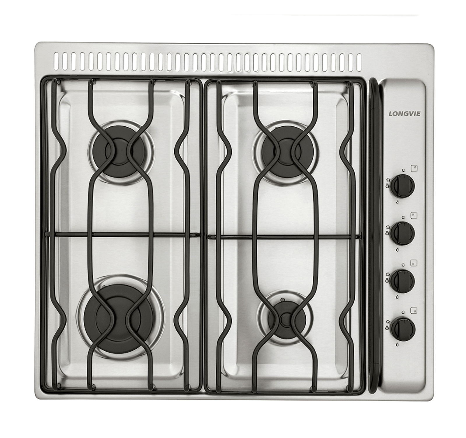 Anafe A Gas Longvie A2600rxf Inox Rejillas De Ventilación Color Ac. Inoxidable