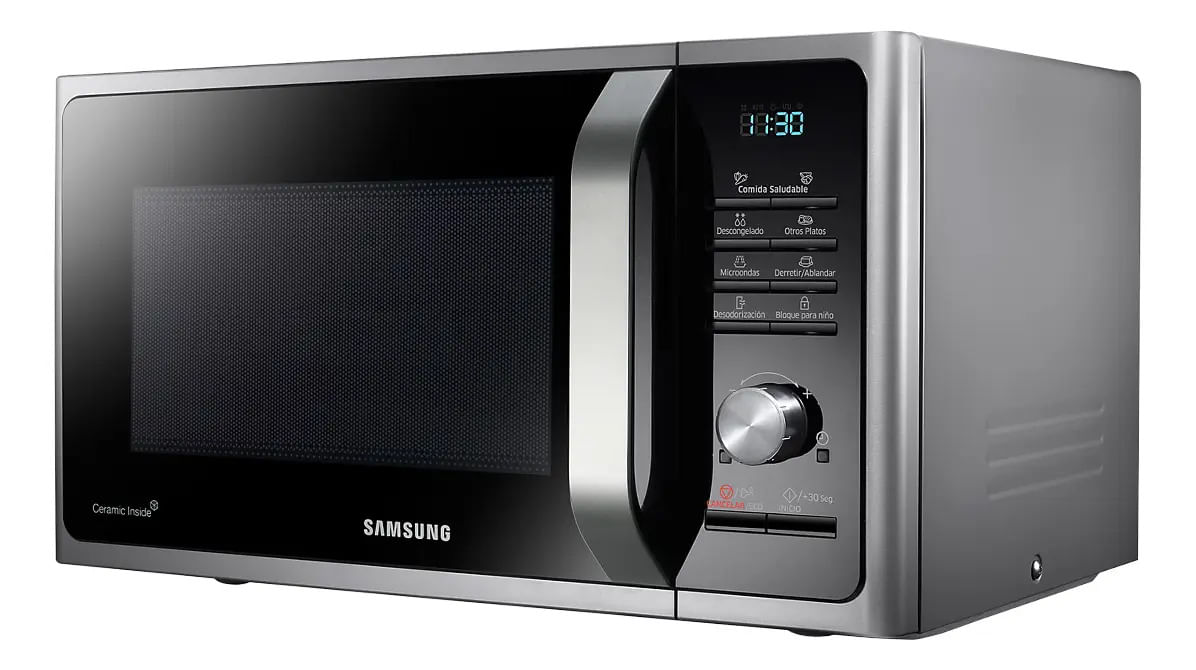 Microondas con Grill Samsung Mg23f3k3tas Interior Ceramico 23L
