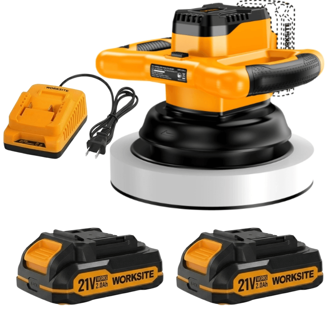 Pulidora Orbital Auto Inalambrica Bateria Worksite 3500 Rpm