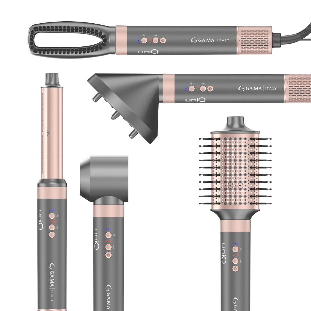 Multistyler Gama Italy UniQ Flow 6 en 1 - Secador, Rizador y Cepillo Moldeador